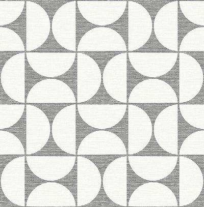 product image for Deedee Black Geometric Faux Grasscloth Wallpaper 68