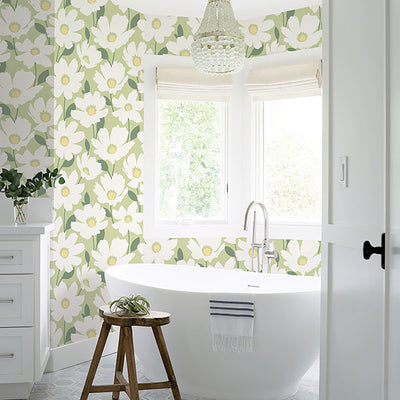 product image for Astera Green Floral Wallpaper 56