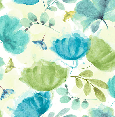 product image for Zahra Turquoise Floral Wallpaper 49