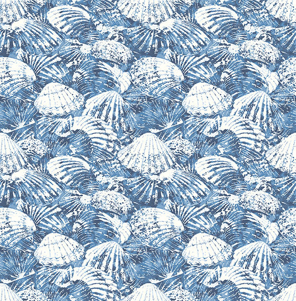 media image for Surfside Blue Shells Wallpaper 281