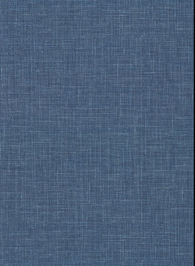 product image of Upton Indigo Faux Linen Wallpaper from the Main Street Collection by Brewster 549