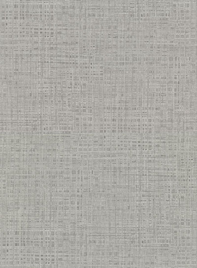 product image of Montgomery Pewter Faux Grasscloth Wallpaper from the Main Street Collection by Brewster 544