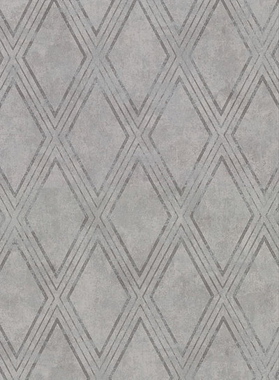 product image of Dartmouth Grey Faux Plaster Geometric Wallpaper from the Main Street Collection by Brewster 560