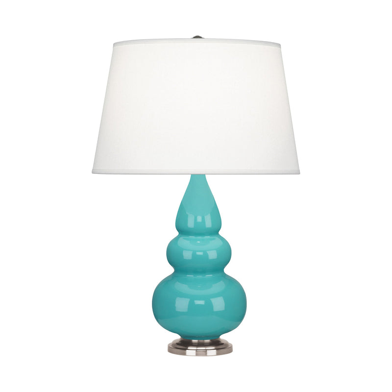 media image for small triple gourd egg blue glazed ceramic accent table lamp by robert abbey ra 252x 2 240