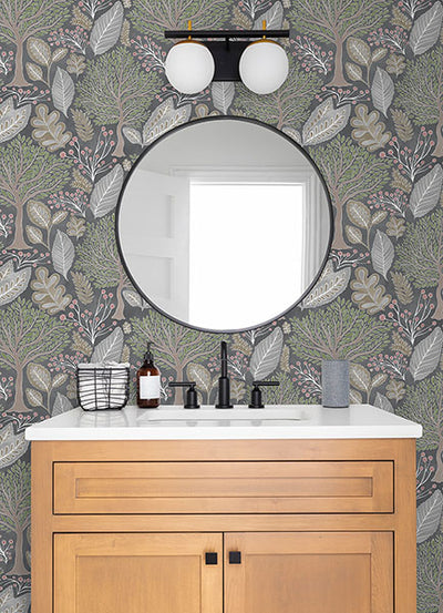 product image for Kiah Grey Forest Wallpaper 96