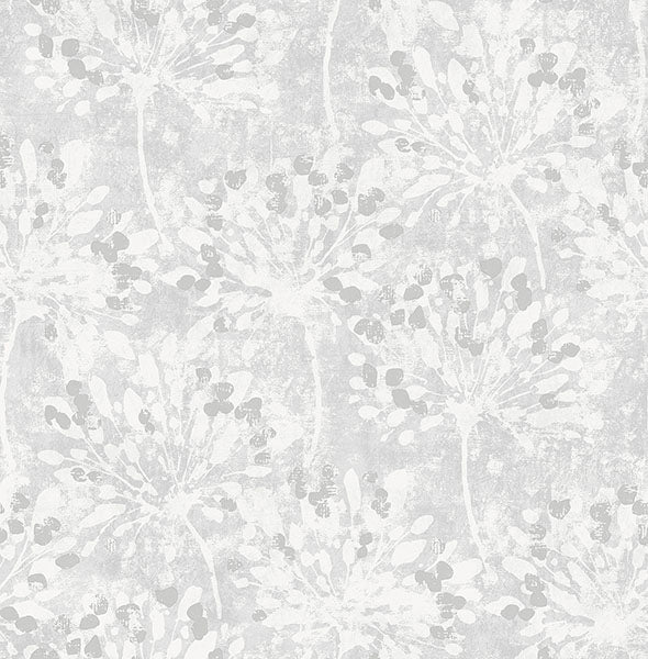 media image for Dori Light Grey Painterly Floral Wallpaper 291