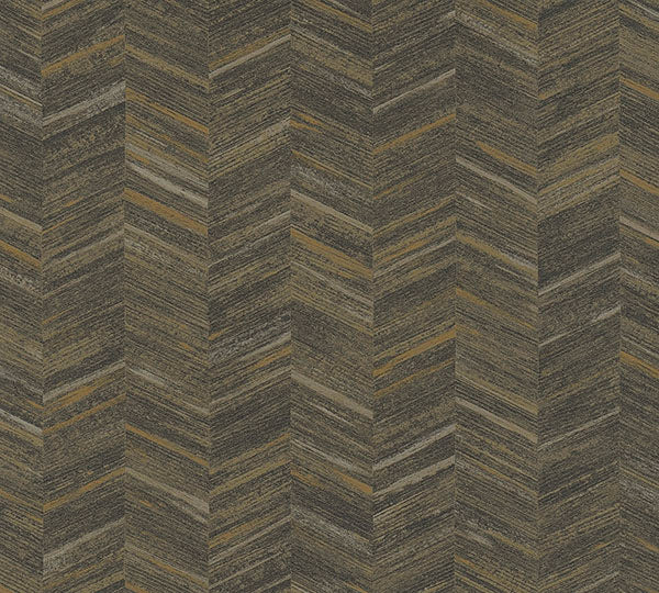 media image for Tatlin Brown Chevron Wallpaper 25