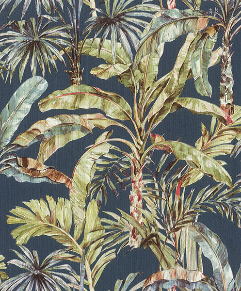 Shop Calle Blue Tropical Wallpaper | Burke Decor