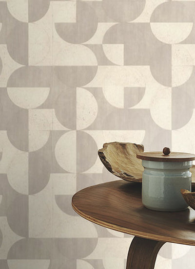product image for Barcelo Beige Circles Wallpaper 53