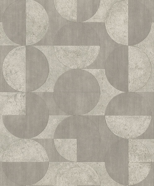 media image for Barcelo Grey Circles Wallpaper 237