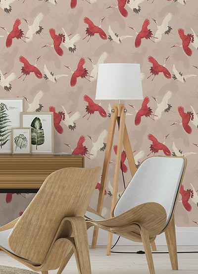 product image for Kusama Neutral Crane Wallpaper 21