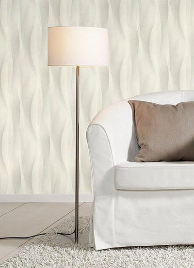 product image for Currin Light Grey Wave Wallpaper 64