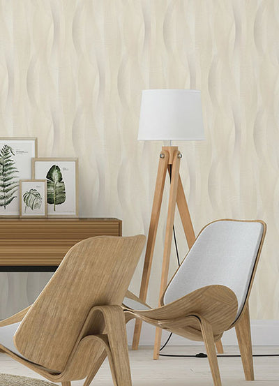 product image for Currin Neutral Wave Wallpaper 12