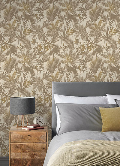 product image for Saura Brown Frond Wallpaper 9