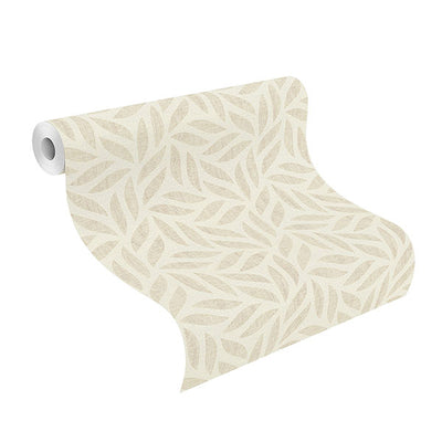 product image for Sagano Taupe Leaf Wallpaper 68