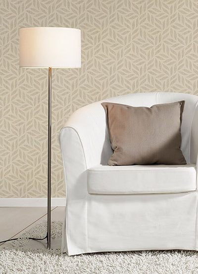 product image for Sagano Light Brown Leaf Wallpaper 64