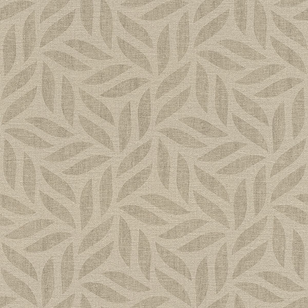 media image for Sagano Light Brown Leaf Wallpaper 257