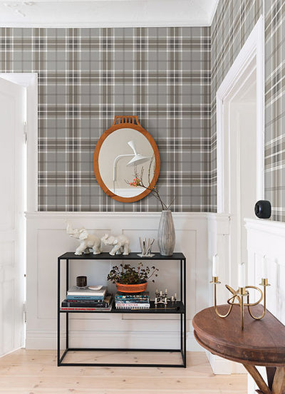 product image for Sala Neutral Plaid Wallpaper 45