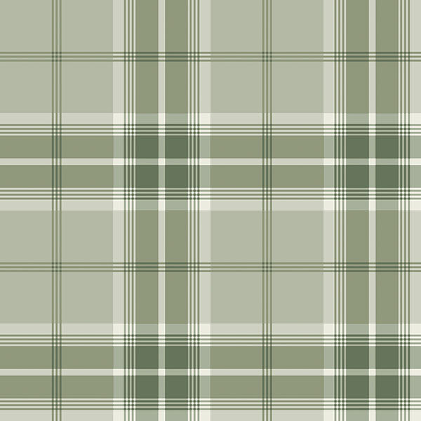 media image for Sala Green Plaid Wallpaper 288