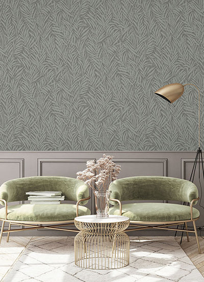 product image for Holzer Dark Green Fern Wallpaper 1