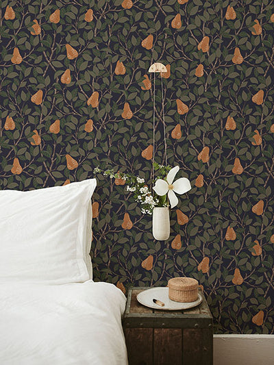 product image for Pirum Navy Pear Wallpaper 1