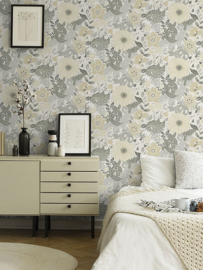 product image for Victoria Pastel Floral Nouveau Wallpaper 1