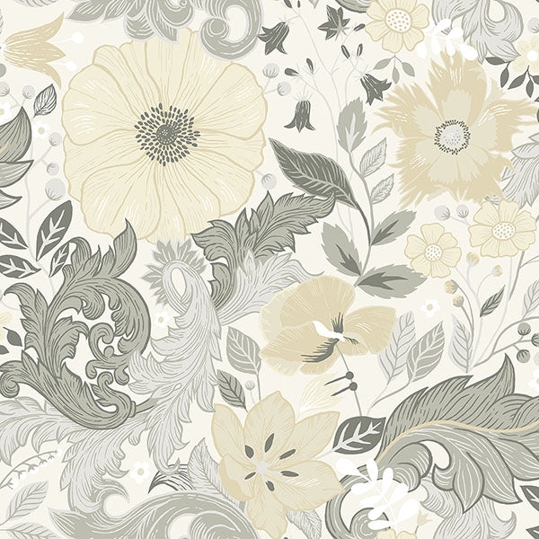 media image for Victoria Pastel Floral Nouveau Wallpaper 219