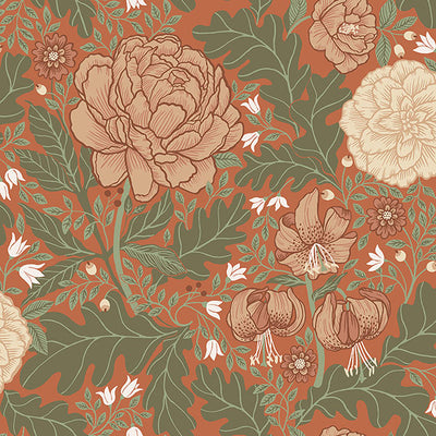 product image of Camille Red Peony & Lily Wallpaper 569