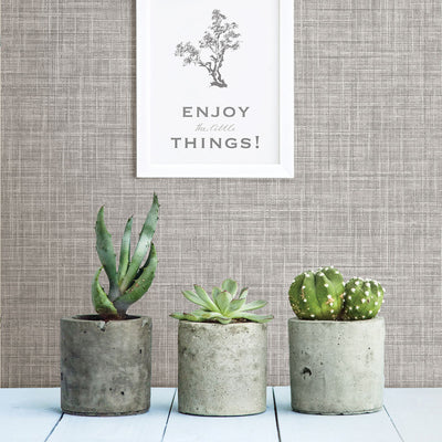 product image for Tuckernuck Grey Linen Wallpaper 47