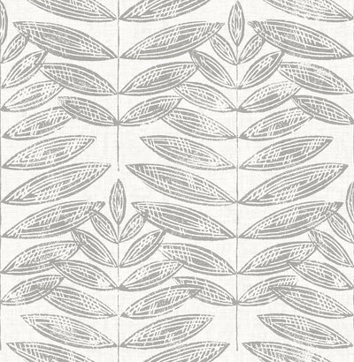 product image for Akira Grey Leaf Wallpaper 66