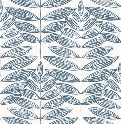 product image for Akira Navy Leaf Wallpaper 60