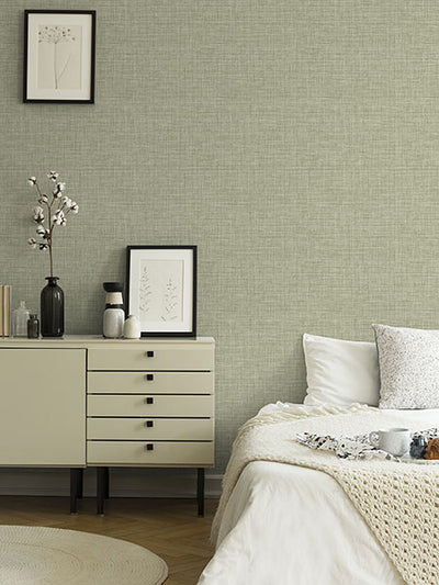 product image for Tuckernuck Green Linen Wallpaper 5