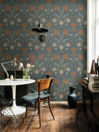 product image for Filippa Blue Tulip Wallpaper 49