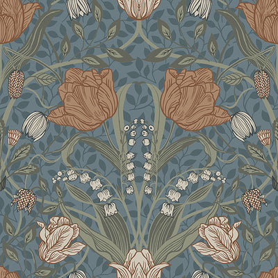 product image for Filippa Blue Tulip Wallpaper 3