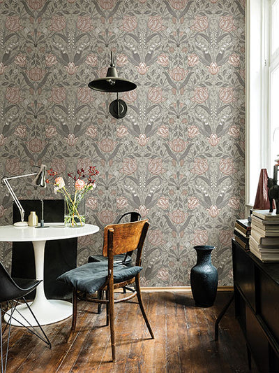 product image for Filippa Grey Tulip Wallpaper 62