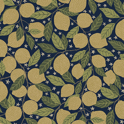 product image of Lemona Navy Fruit Tree Wallpaper 594