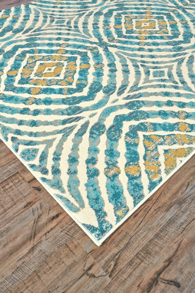 product image for Arsene Blue and Yellow Rug by BD Fine Corner Image 1 21
