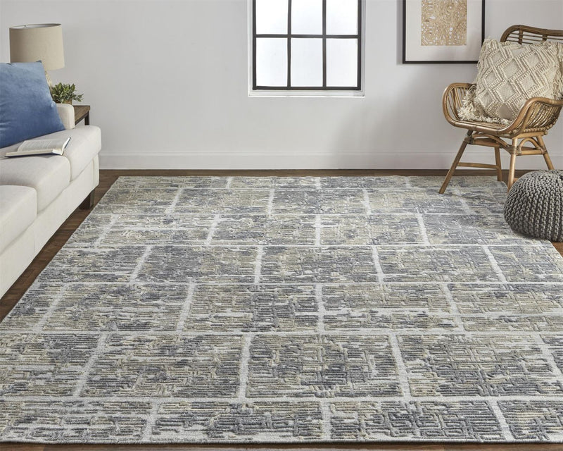 media image for Huntley Hand Woven Gray and Ivory Rug by BD Fine Roomscene Image 1 285