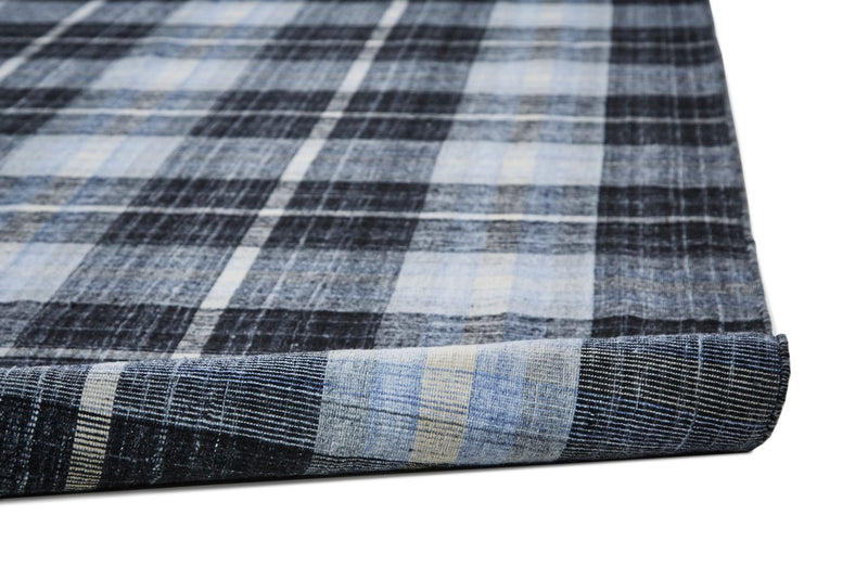 media image for Jens Hand Woven Black and Blue Rug by BD Fine Roll Image 1 259