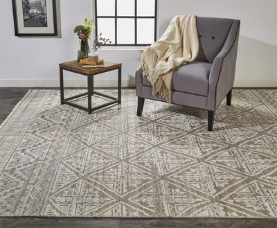 product image for Eckhart Hand Knotted Ivory and Tan Rug by BD Fine Roomscene Image 1 78