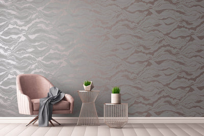 product image for Reflection Wallpaper in Dusty Lilac 55