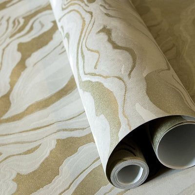 product image for Reflection Wallpaper in Sand Gold 46