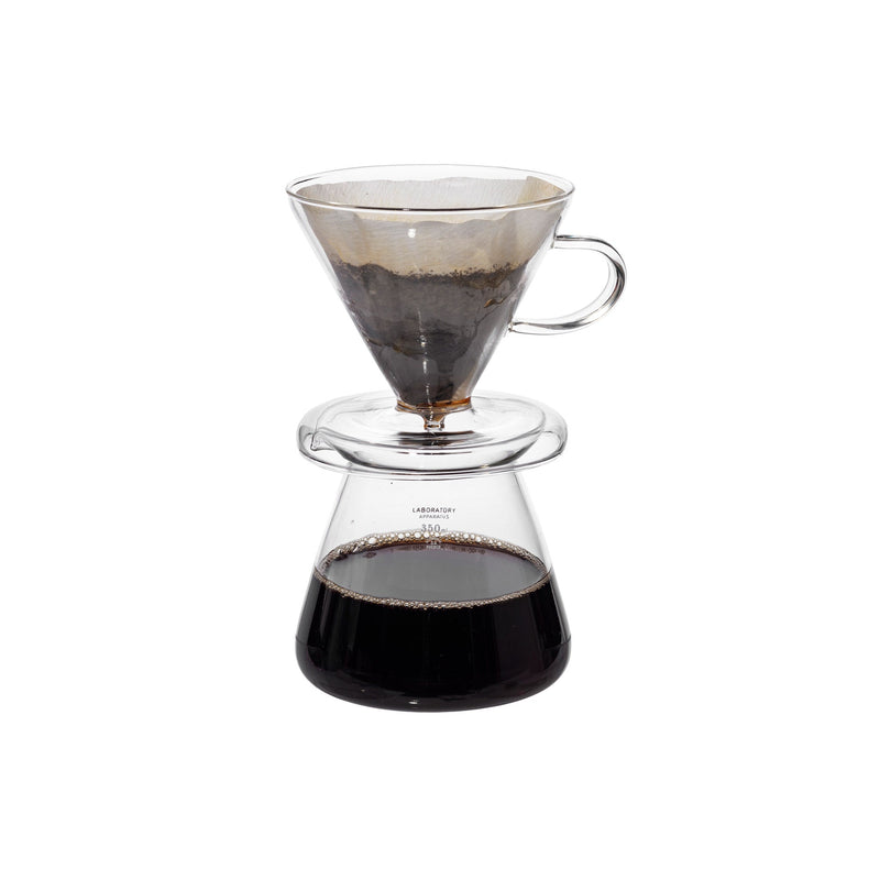media image for glass coffee dripper set design by puebco 2 289