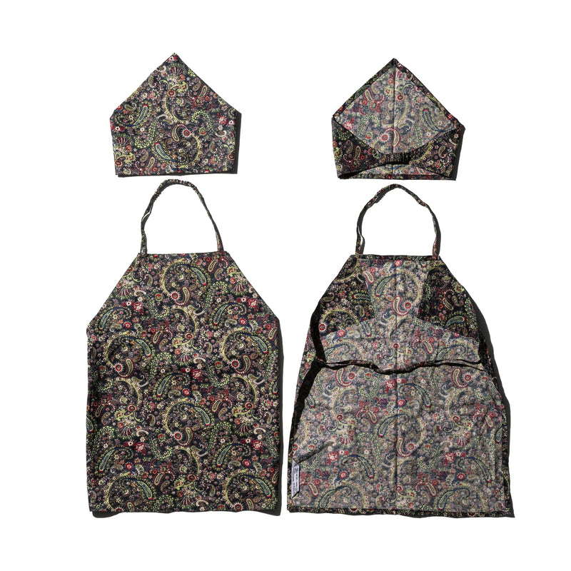 media image for Hand Printed Kids Apron With Kerchief / Paisley By Puebco 302973 4 270