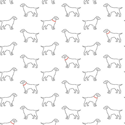 product image of Yoop White Dog Wallpaper from the Flora & Fauna Collection by Brewster Home Fashions 571