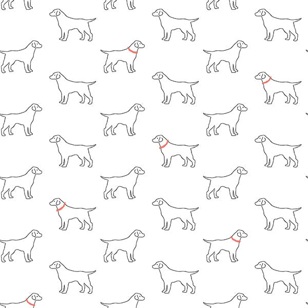 media image for Yoop White Dog Wallpaper from the Flora & Fauna Collection by Brewster Home Fashions 286