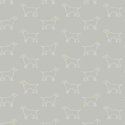 product image of Yoop Slate Dog Wallpaper from the Flora & Fauna Collection by Brewster Home Fashions 52