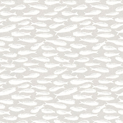 product image for Nunkie Light Grey Sardine Wallpaper from the Flora & Fauna Collection by Brewster Home Fashions 4