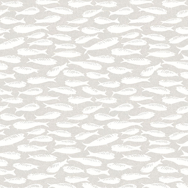 media image for Nunkie Light Grey Sardine Wallpaper from the Flora & Fauna Collection by Brewster Home Fashions 23