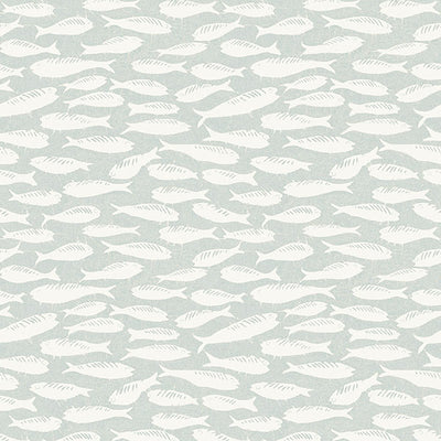 product image for Nunkie Light Blue Sardine Wallpaper from the Flora & Fauna Collection by Brewster Home Fashions 26